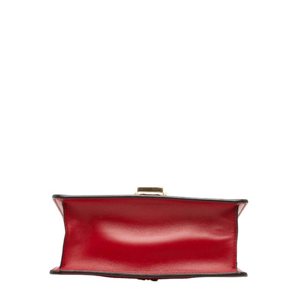 GUCCI Red Leather Sylvie Shoulder Bag - Picture 3 of 12